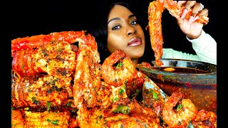 KING CRAB SEAFOOD BOIL MUKBANG  SEAFOOD  MUKBANG  DESHELLED LOBSTER  SEAFOOD BOIL  ASMR EATING [upl. by Ialohcin]