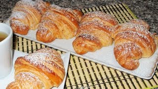 CORNETTI SFOGLIATI fatti in casa come quelli del bar Croissant Sfogliati  GiAlQuadrato [upl. by Monetta]