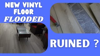 IS VINYL FLOORING REALLY WATERPROOF WHAT YOU SHOULD KNOW ABOUT WATER amp VINYL NEW FLOOR FLOODED [upl. by Rasla]