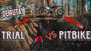 PITBIKE VS MOTO TRIAL RUTA MANO A MANO [upl. by Anitahs801]