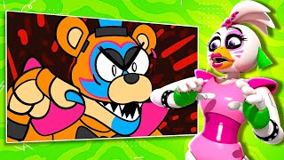 Glamrock Freddy is ANGRY at Roxanne Wolf PIEMATIONS ANIMATIONS REACT with Glamrock Chica [upl. by Attecnoc]