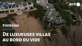 En Californie des villas au bord du vide après la dernière tempête  AFP [upl. by Callida452]