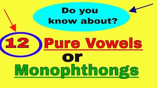 How to pronounce correctly in English part3  Monophthongs  12 pure vowels [upl. by Aydidey164]