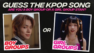 GUESS THE 100 KPOP SONGS BOY GROUPS VS GIRL GROUPS  Visually Not Shy [upl. by Freiman]