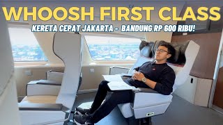 WHOOSH FIRST CLASS KERETA CEPAT JAKARTA BANDUNG DI KELAS TERTINGG [upl. by Millhon]