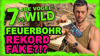 FEUERBOHRWELTREKORD FAKE  7vsWild Staffel 4  OnlineWorkshop RICHTIG Feuerbohren im Notfall [upl. by Laryssa]