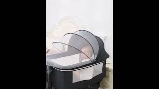 Multifunctional Foldable Baby Bassinet Bedside Crib With Mosquito Net And Mattress [upl. by Grekin79]