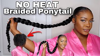 The Best Sleek Ponytail With Braiding HairUpdated [upl. by Ahsikyt]