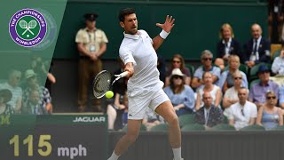 Novak Djokovic vs Roberto Bautista Agut Wimbledon 2019 semifinal highlights [upl. by Latreece]