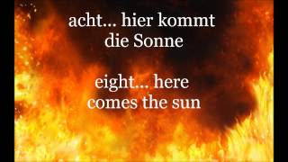 Rammstein  Sonne Lyrics in German with English subtitles [upl. by Ayhtin]