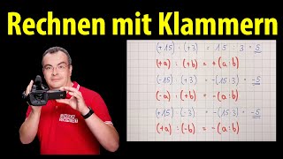 Rechnen mit Klammern und Vorzeichen  Grundlagen der Mathematik  einfach erklärt  Lehrerschmidt [upl. by Enirbas]