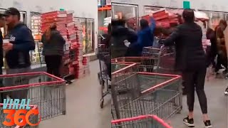 VIRAL Clientes de Costco detienen a mujer que pretendía agandallar roscas de Reyes [upl. by Ecirtnom125]