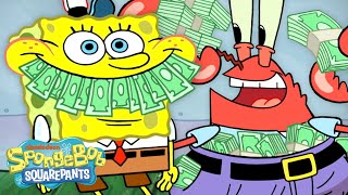 Mr Krabs CHEAPEST Moments Ever 🤑  60 Minute Compilation  SpongeBob [upl. by Kristo]