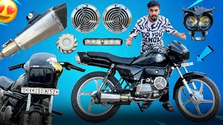 Splendor Full Modified Cost  Exhaust Roots Horn Owl Light  Yogesh 01 [upl. by Virgy]