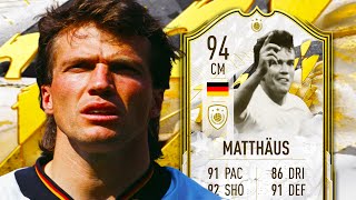 LOTHAR ⭐ 94 PRIME MOMENTS MATTHAUS PLAYER REVIEW  FIFA 22 ULTIMATE TEAM [upl. by Gnol]