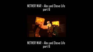 NETHER WAR Part 6 🗿🔥🗡️ steveandalexminecraftanimation [upl. by Hammond]