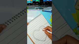 Easy 3D Heart Drawing for Beginners Pencil Art Busra drawing academy YTshorts viralsatisfying [upl. by Solraced362]