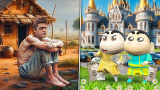 Franklin Got Poor amp Shinchan and His Twin Brother Get Millionaire IN GTA 5 [upl. by Sager]