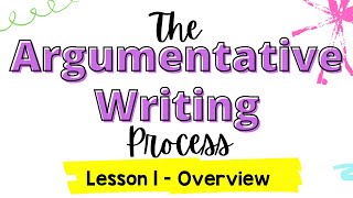 Argumentative Writing Lesson 1 Overview [upl. by Ahsirhcal830]