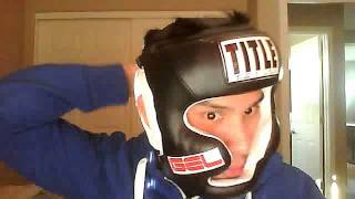 Title Boxing GEL World FullFace Training Headgear Review Size Large [upl. by Nuahs277]