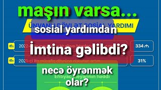 Sosial Yardim İmtina səbəbi [upl. by Neelram]