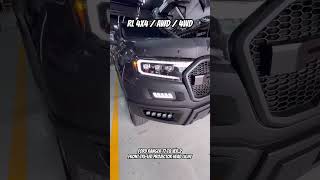 Ford ranger t6 t7 t8 V1 front mini raptor bumper amp V2 triLED projector head lamp light bodykit [upl. by Warwick]