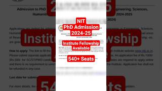 ✅NIT Jalandhar PhD Admission Form Out shorts phdadmissions nitjalandhar latestphdform nit phd [upl. by Silera]