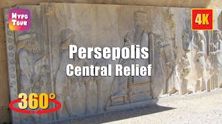 Persepolis Apadana North Stairs Central Relief  Proskynesis relief 360° 4K [upl. by Vivica]