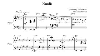 Nardis  Miles Davis  Jazz Piano Arrangement w Sheet music [upl. by Saoj]