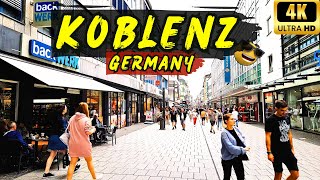 Walking Tour Germany  Koblenz Germany  4K Video [upl. by Borreri]