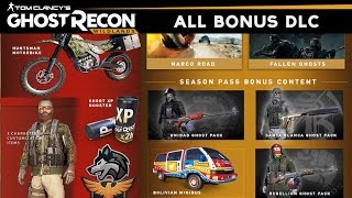 Ghost Recon Wildlands  All DLC WeaponsOutfitsVehicles Including Season Pass Gold amp Deluxe DLCs [upl. by Pearce]