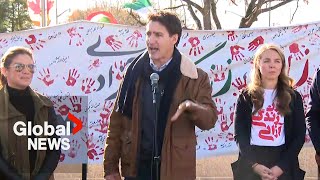 “We will stand with you” Trudeau joins Ottawa demonstration against Iranian regime [upl. by Raymonds]