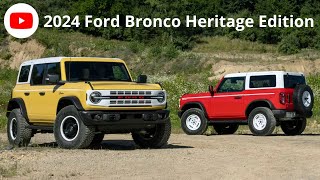 2024 Ford Bronco Heritage Edition  Exterior Interior Review [upl. by Elatnahc]