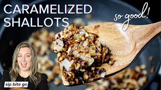 How To Make Caramelized Shallots Recipe Quick Look [upl. by Lleinad]