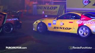 FALKEN y DUNLOP Drift Show 240 SX vs SUPRA  PUROMOTOR [upl. by Gibson889]