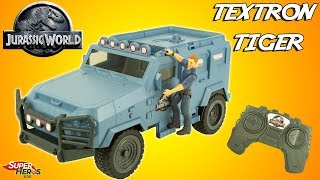 Jurassic World Voiture Radiocommandée Textron Tiger Dinosaures Owen Jouets Mattel Noel 2018 [upl. by Kirchner464]