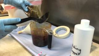 How to Mix Powdered Ferric Chloride Etchant for Copper Brass or Nickel Etching [upl. by Adniled]