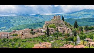 WALKING TOUR OF MEDIOEVAL CASTLES OF CASTIGLIONE DORCIA 4K  WITH SUBTITLES [upl. by Bridges261]