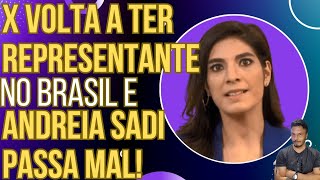 VELÓRIO NA GLOBO Andreia Sadi passa mal ao noticiar que Elon Musk já tem representante no Brasil [upl. by Garik705]