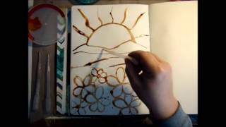 Pipette painting  Art Journaling [upl. by Submuloc]