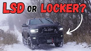 Ram 2500 Power Wagon and Ford F250  Locking Differential vs Limited Slip Differential Explained [upl. by Ahtan]