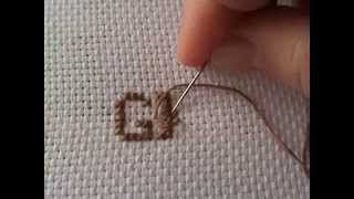 Alfabeto a punto croce GHI cross stitch 3°  Tutorial ricamo [upl. by Isaiah]