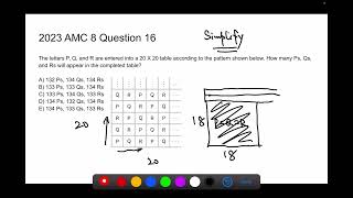 2023 AMC 8 problem 16 solution [upl. by Ahsiugal]