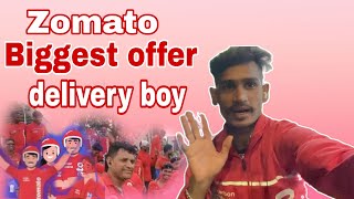 Biggest offer Zomato New offer Zomato meet alok sir on order delivery Zomato boy  Zomato [upl. by Oilicec611]