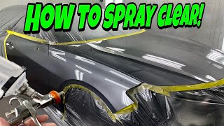 Car Painting How to Spray the BEST LOOKING Clearcoat [upl. by Brnaba]