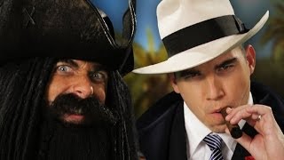 Blackbeard vs Al Capone Epic Rap Battles of History [upl. by Ahsetra764]