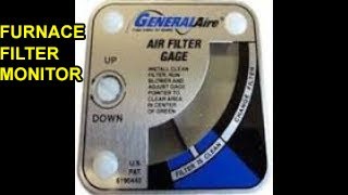 Inexpensive Furnace Filter Monitor Gage  General Aire [upl. by Secnarfyram]