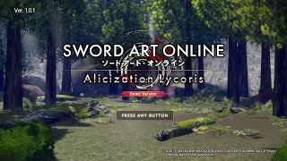 SWORD ART ONLINE Alicization Lycoris Switch Demo  80 Minute Gameplay [upl. by Nolla]