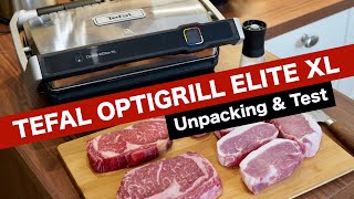 Tefal OptiGrill Elite XL  Unpacking amp Test [upl. by Dosia679]