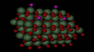 Born Oppenheimer Molecular Dynamics on SnO2 slab with O adsorbate [upl. by Kimble]